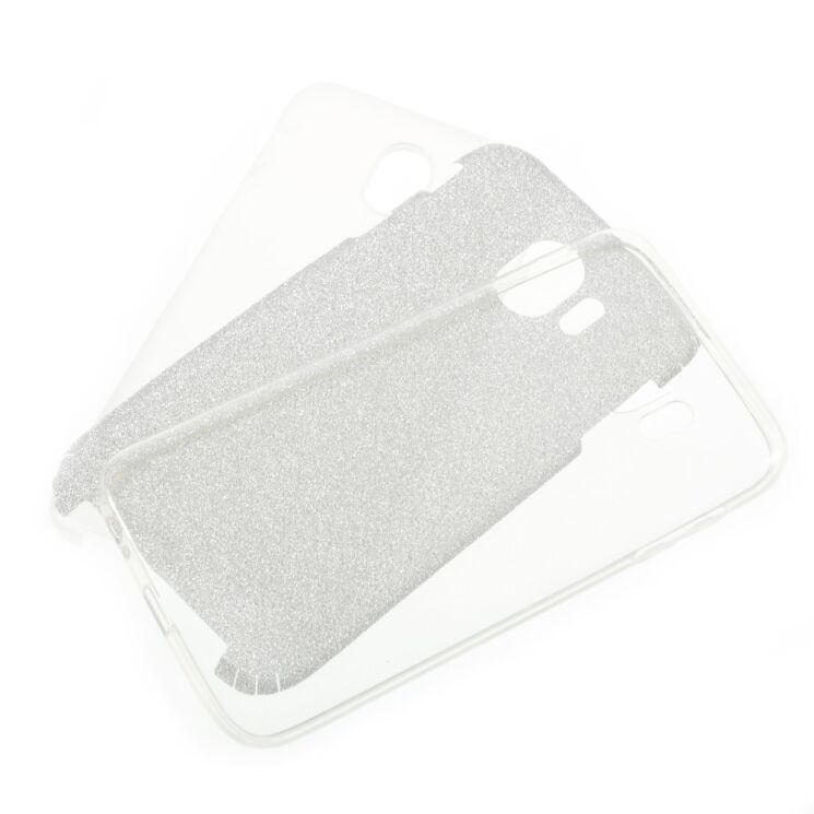 Силиконовый (TPU) чехол UniCase Glitter Cover для Samsung Galaxy J4 2018 (J400) - Silver: фото 4 из 4
