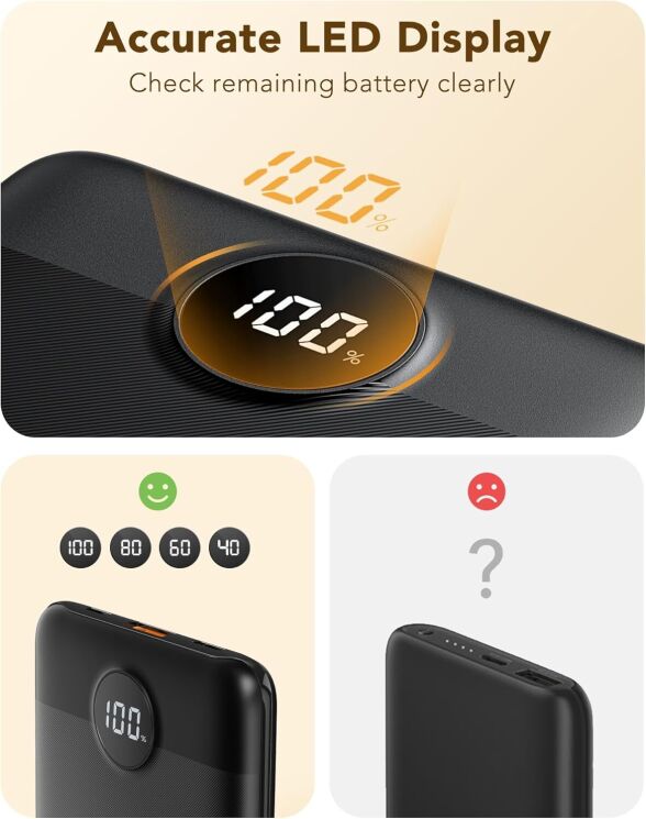 Зовнішній акумулятор VEGER S11 W1140 22.5W + QC3.0 (10000mAh) - Black: фото 10 з 14