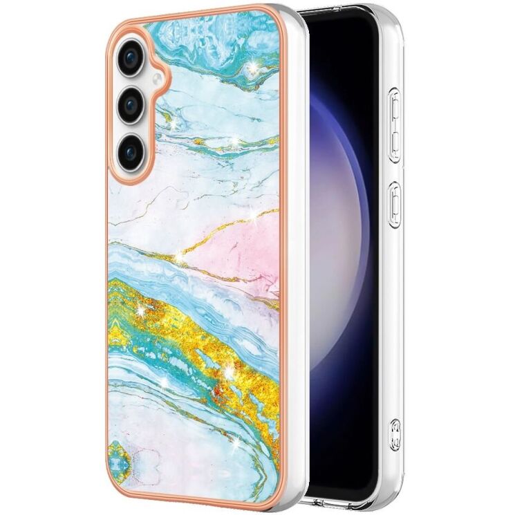 Захисний чохол Deexe Marble Case для Samsung Galaxy S24 FE (S721) - Light Green: фото 1 з 1