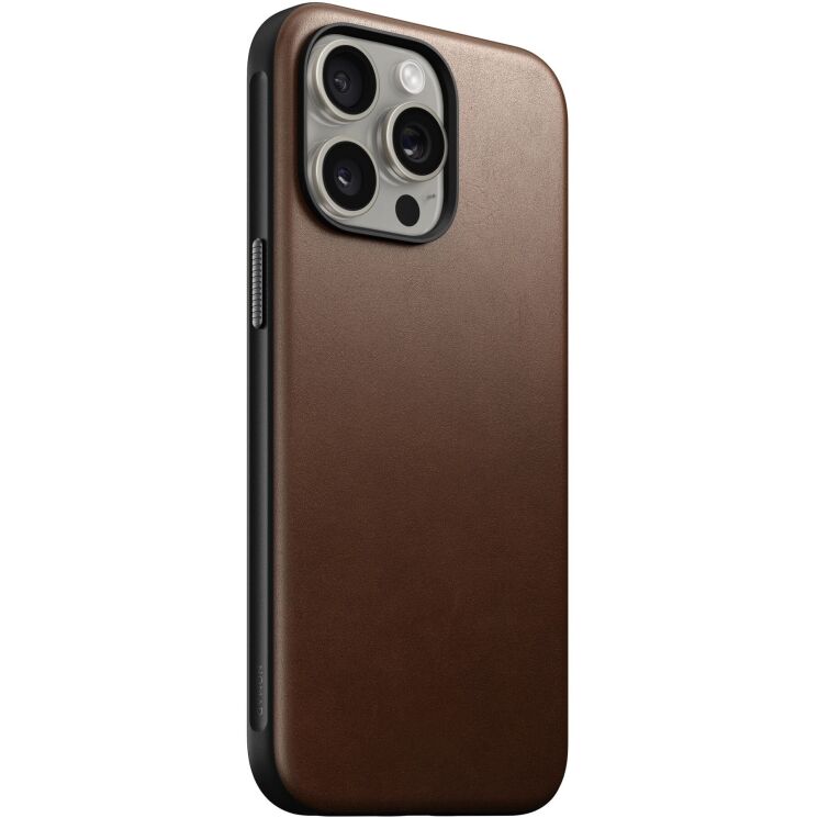 Захисний чохол Nomad Modern Leather Case для Apple iPhone 15 Pro Max - Brown: фото 2 з 14
