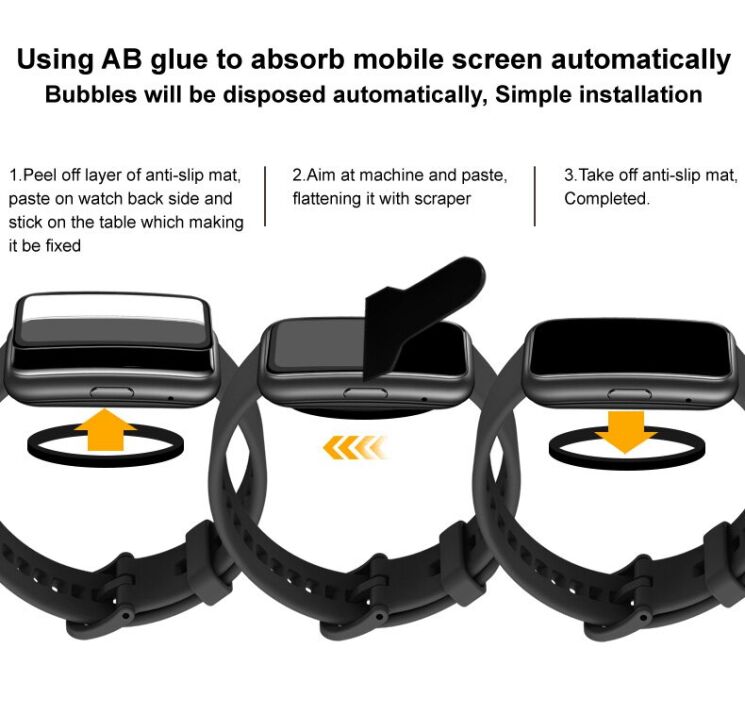 Захисна плівка IMAK Watch Film для Huawei Band 11 - Black: фото 6 з 7