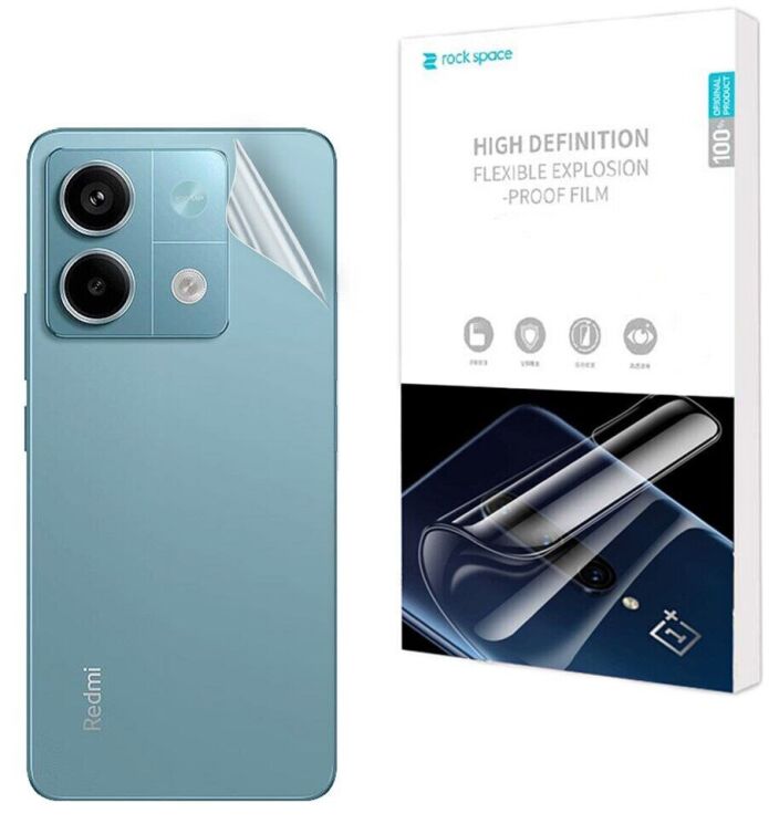 Захисна плівка на задню панель RockSpace Explosion-Proof SuperClear для Xiaomi Redmi Note 13: фото 1 з 9