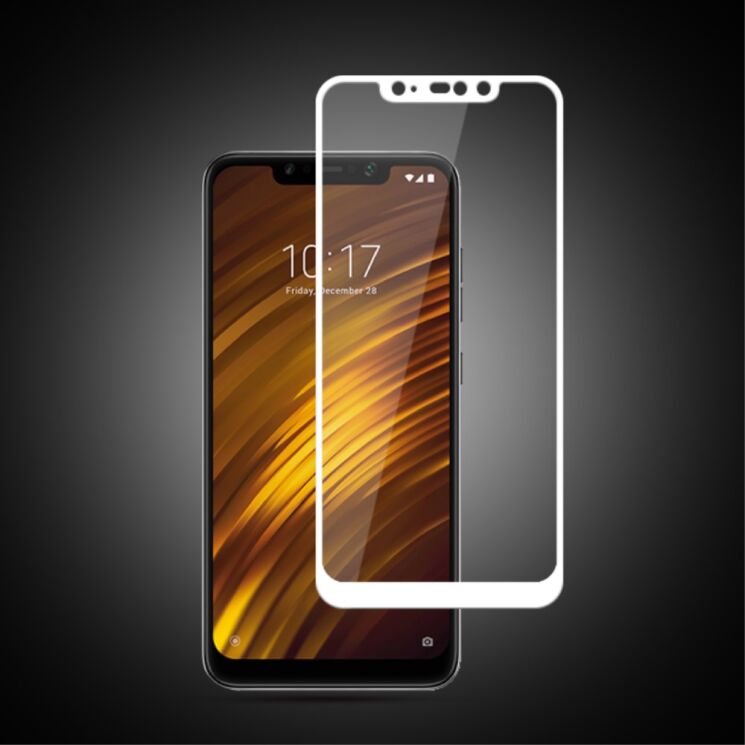 Захисне скло AMORUS Full Glue Tempered Glass для Xiaomi Pocophone F1 - White: фото 3 з 3