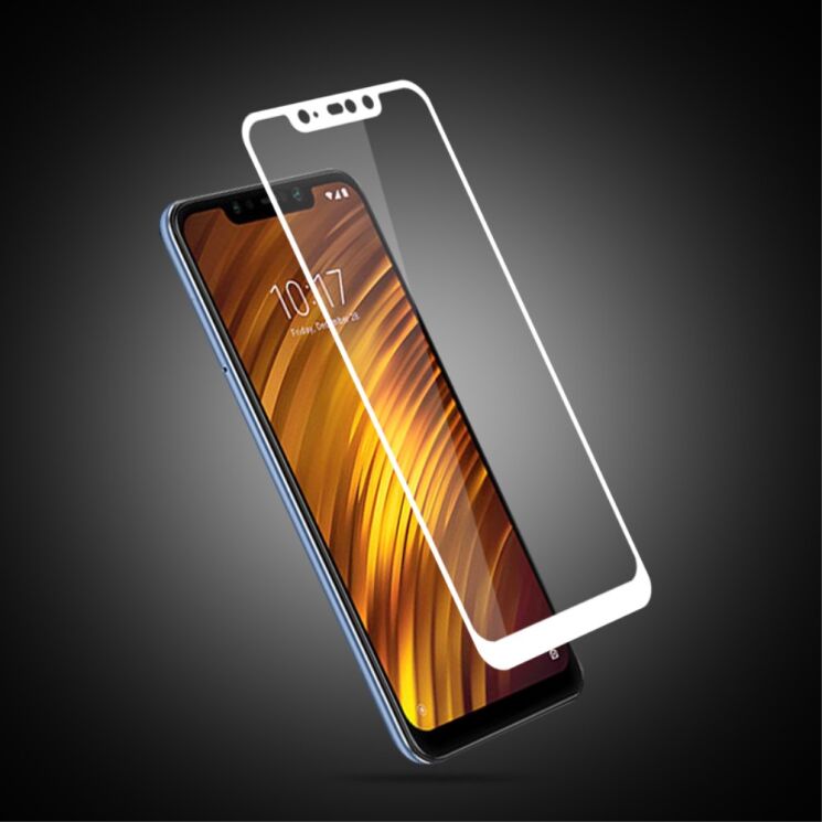 Захисне скло AMORUS Full Glue Tempered Glass для Xiaomi Pocophone F1 - White: фото 2 з 3