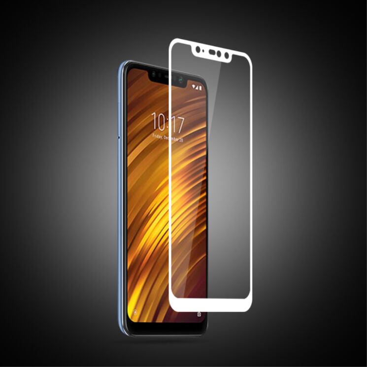 Захисне скло AMORUS Full Glue Tempered Glass для Xiaomi Pocophone F1 - White: фото 1 з 3