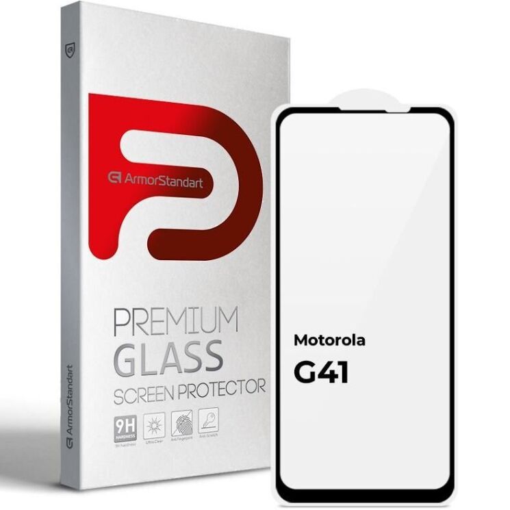 Захисне скло ArmorStandart Full Glue для Motorola Moto G31 / G41 - Black: фото 1 з 5