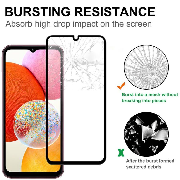 Захисне скло Deexe Full Glue Coverage для Samsung Galaxy A15 (A155) - Black: фото 4 з 4