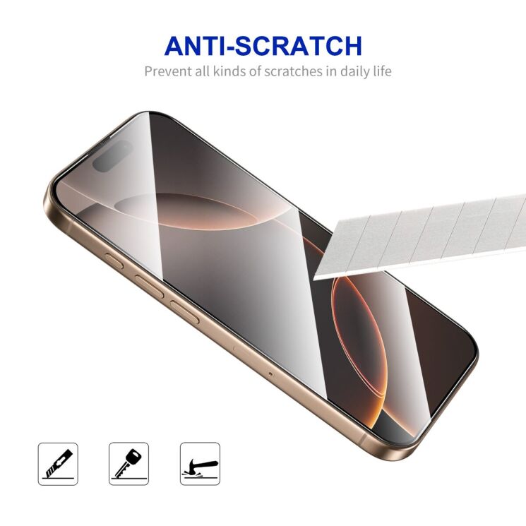 Защитное стекло ENKAY Easy Install Full Glue для Apple iPhone 16 Pro Max - Black: фото 6 из 10
