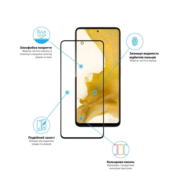 Захисне скло Global Full Glue для Xiaomi Redmi Note 12 - Black: фото 4 з 4