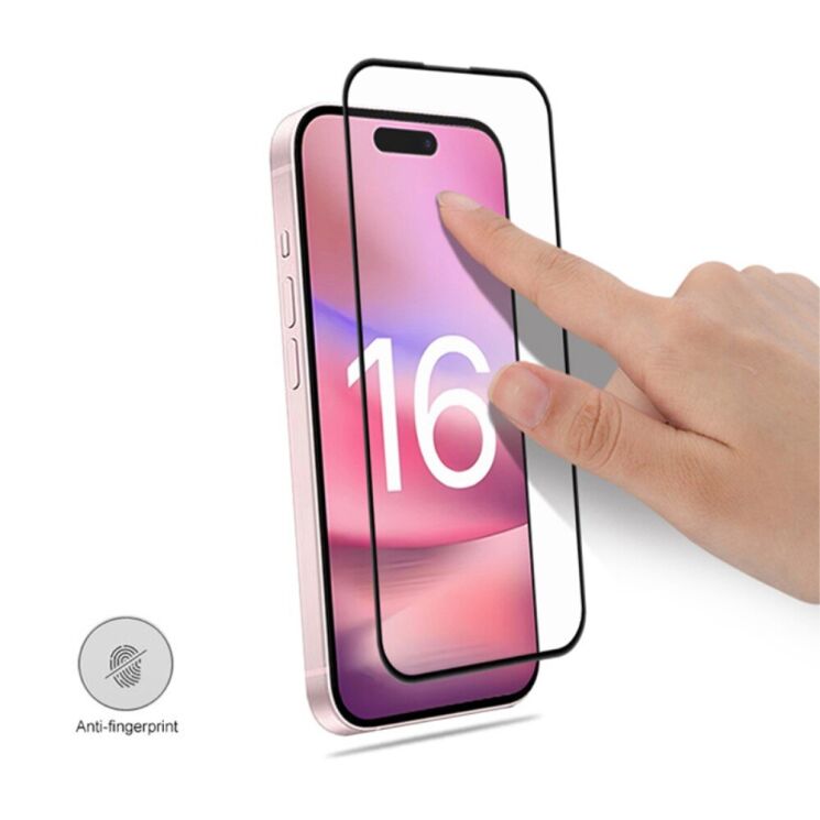 Защитное стекло MOCOLO Full Glue Cover для Apple iPhone 16 Plus - Black: фото 4 из 7