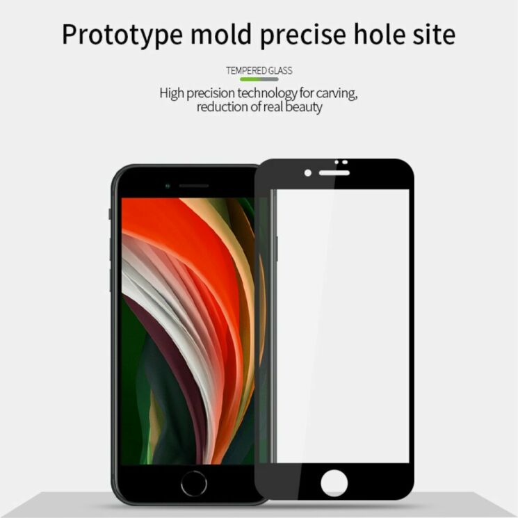 Защитное стекло MOFI Full Glue Protect для Apple iPhone SE 2 / 3 (2020 / 2022) - Black: фото 8 из 15