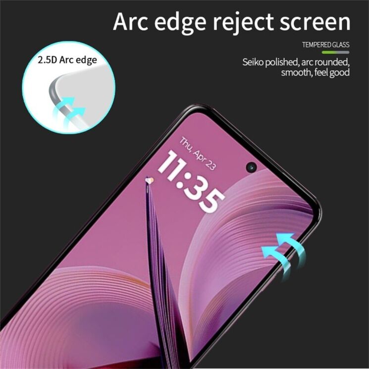 Защитное стекло MOFI Full Glue Protect для Motorola Moto G55 - Black: фото 7 из 14