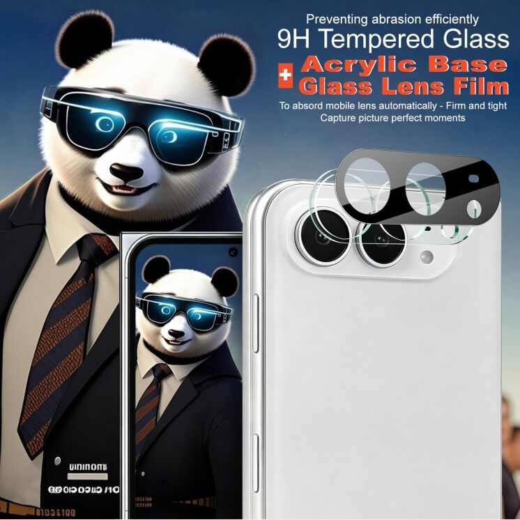 Защитное стекло на камеру IMAK Black Glass Lens для iPhone Duo - Black (435036B) Защитное стекло на камеру IMAK Black Glass Lens для iPhone Duo - Black: фото 4 из 7