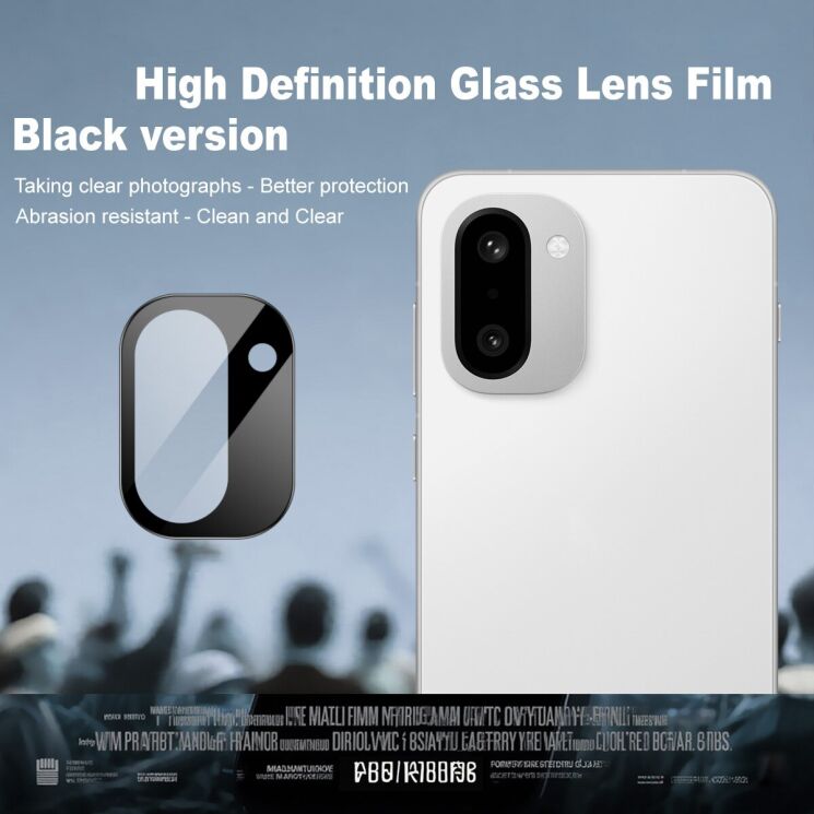 Захисне скло на камеру IMAK Black Glass Lens для OnePlus 15R / Ace 6T - Black: фото 2 з 8