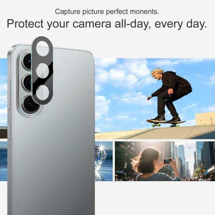 Защитное стекло на камеру IMAK Black Glass Lens для Samsung Galaxy S26 Plus - Black: фото 5 из 7