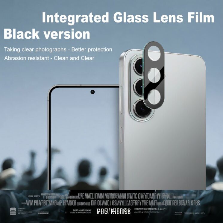 Защитное стекло на камеру IMAK Black Glass Lens для Samsung Galaxy S26 Plus - Black: фото 2 из 7