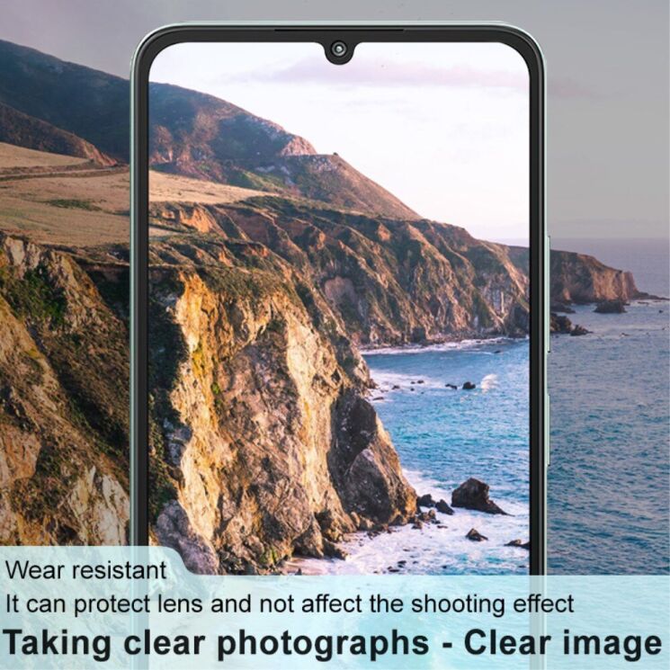 Защитное стекло на камеру IMAK Black Glass Lens для Xiaomi Redmi 13C - Black: фото 5 из 9