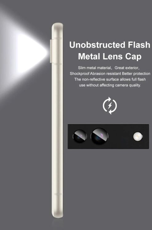 Защитное стекло на камеру IMAK Metal Glass Lens для Google Pixel 8A - Black: фото 8 из 13