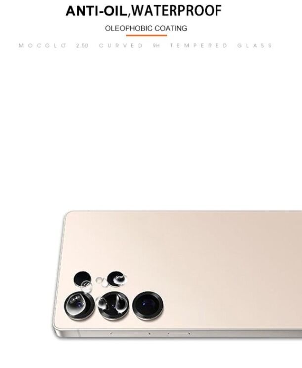 Защитное стекло на камеру MOCOLO Camera Protector для Samsung Galaxy S25 Ultra (S938) - Transparent: фото 8 из 9