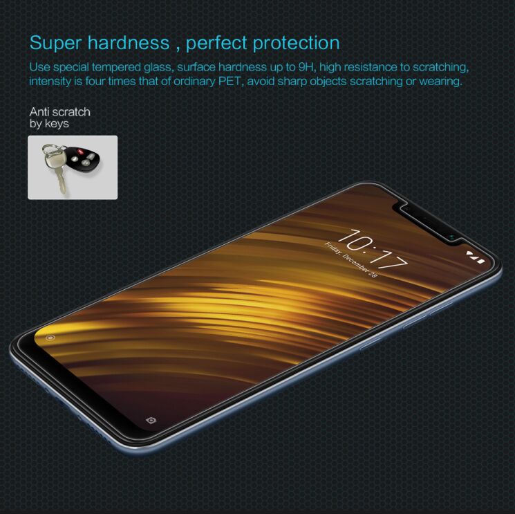 Захисне скло NILLKIN Amazing H для Xiaomi Pocophone F1 - Crystal: фото 3 з 10