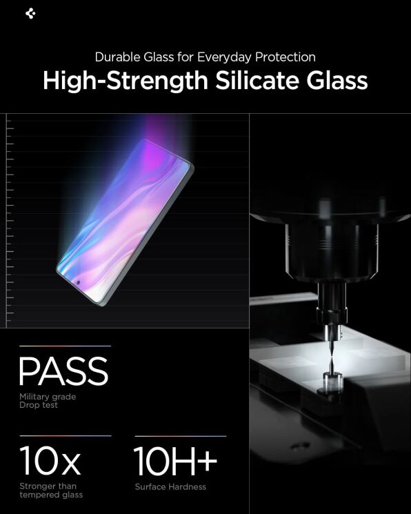 Захисне скло Spigen Glas.tR EZ Fit Pro для Samsung Galaxy S26 (S942) AGL11097: фото 8 з 13