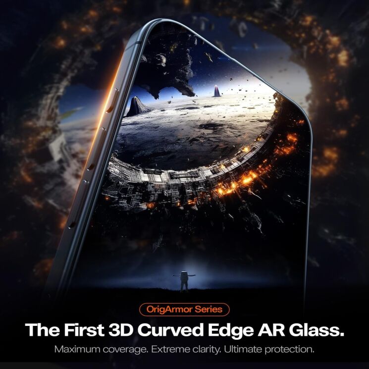 Защитное стекло TORRAS OrigArmor для iPhone 17 Pro - Black: фото 2 из 7