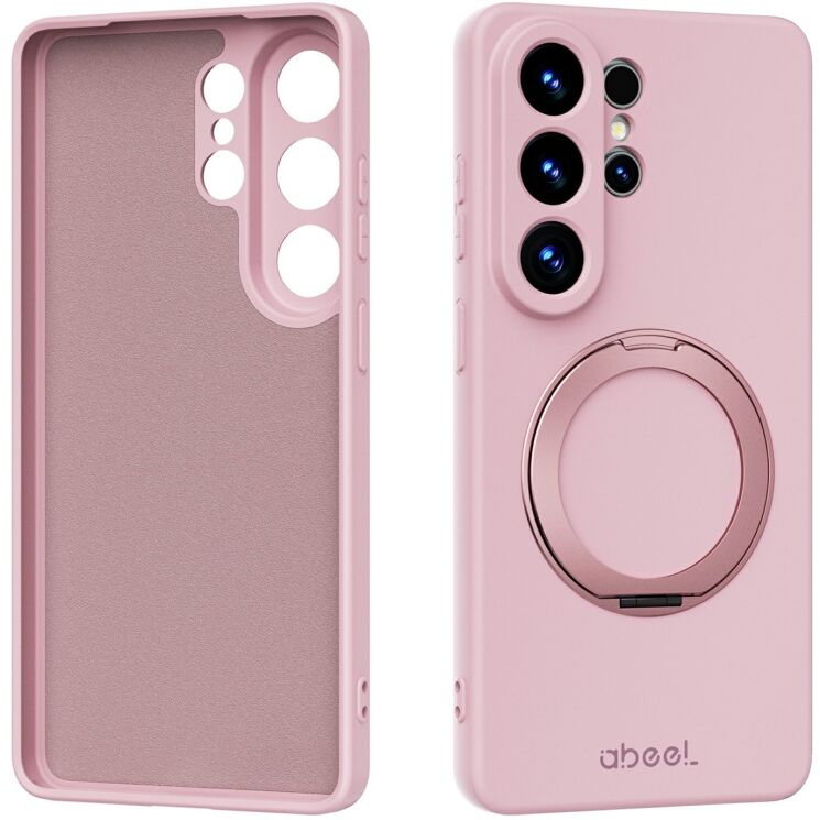 Защитный чехол ABEEL Silk Stand Magnetic для Samsung Galaxy S26 Ultra (S948) - Pink: фото 1 из 7