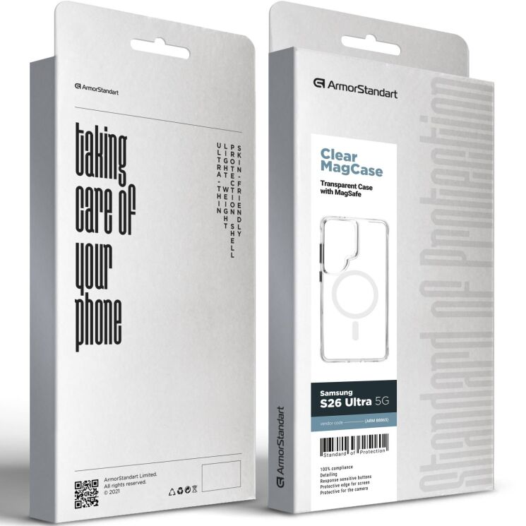 Защитный чехол ArmorStandart Clear MagCase для Samsung Galaxy S26 Ultra (S948) - Transparent: фото 3 из 3