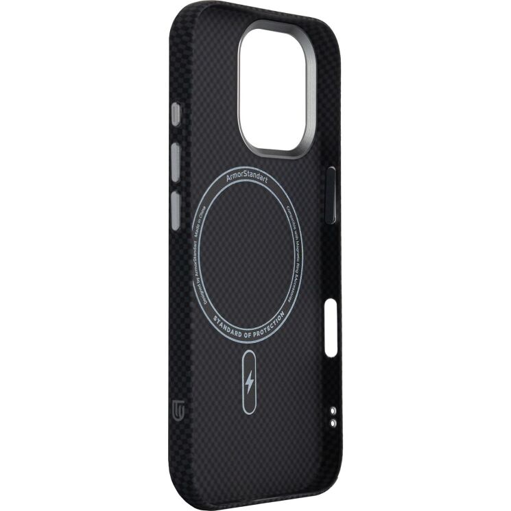 Захисний чохол ArmorStandart LikeCarbon2 MagCase для iPhone 17 - Kevlar Black: фото 4 з 8