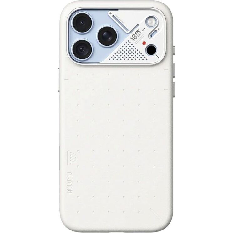 Защитный чехол AULUMU Particle Vegan Leather Case для iPhone 18 Pro Max / 17 Pro Max - White: фото 2 из 10