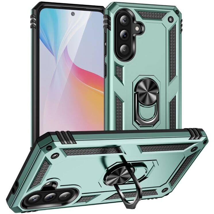 Защитный чехол Deexe Armor Case для Samsung Galaxy A56 (A566) - Blackish Green: фото 1 из 7
