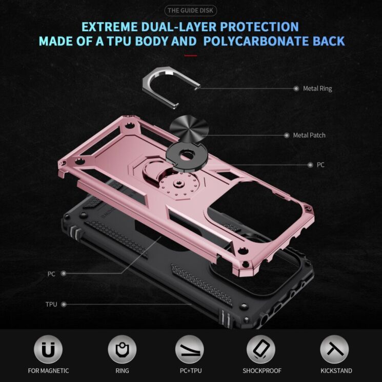 Защитный чехол Deexe Armor Case для Xiaomi Redmi Note 14 5G - Black: фото 7 из 7