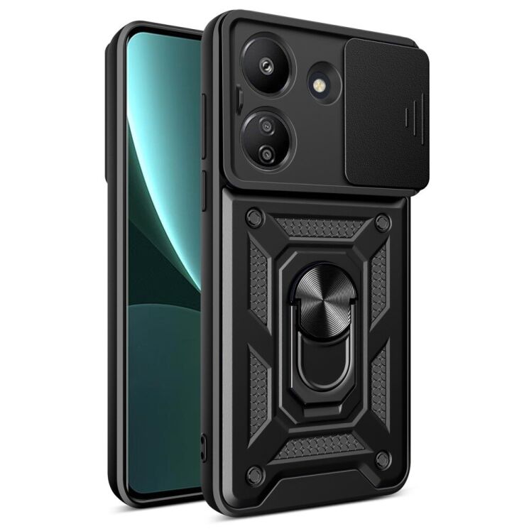 Защитный чехол Deexe Armor Shield для Xiaomi Redmi 13C / Poco C65 - Black: фото 1 из 7