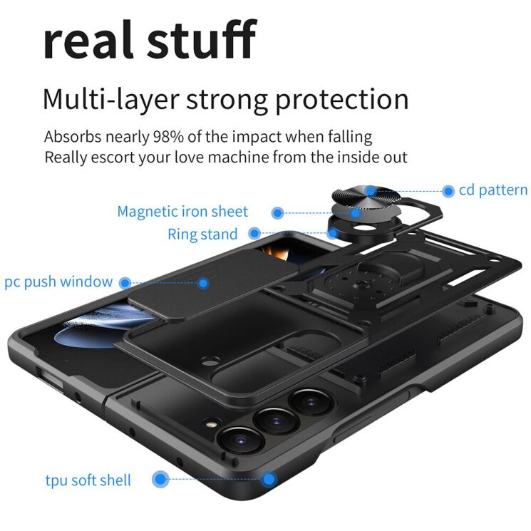 Захисний чохол Deexe Armor Shield (FF) для Samsung Galaxy Fold 7 - Black: фото 11 з 11