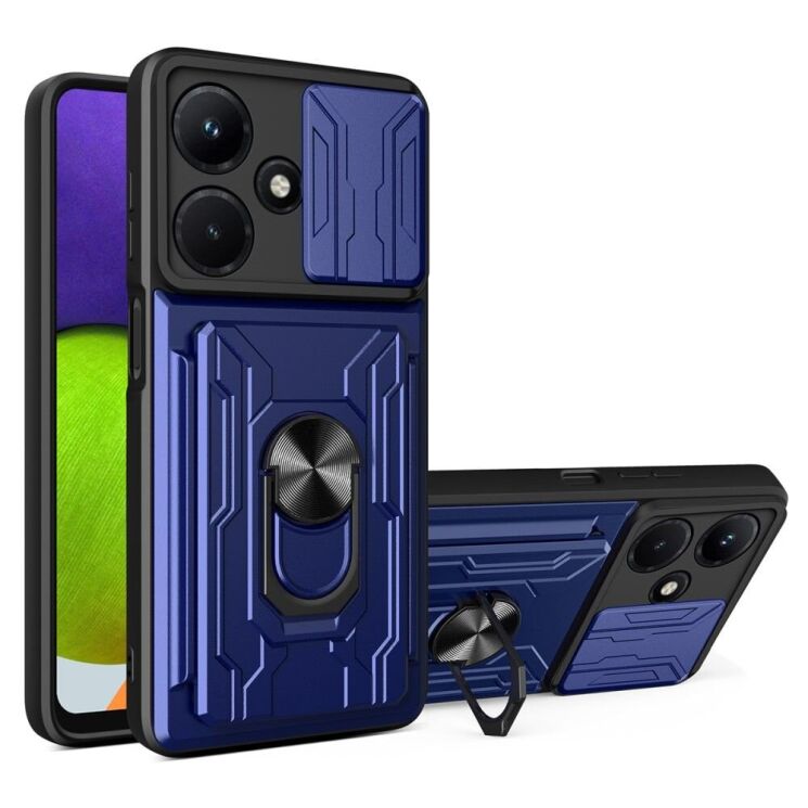 Защитный чехол Deexe Armor Slider для Infinix Hot 30i - Sapphire: фото 1 из 7
