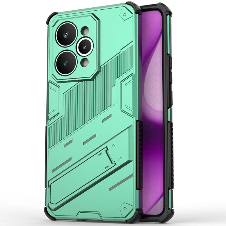 Защитный чехол с подставкой Deexe Bibercas для Realme 15 Pro - Green (402005G) Защитный чехол с подставкой Deexe Bibercas для Realme 15 Pro - Green: фото 2 из 5