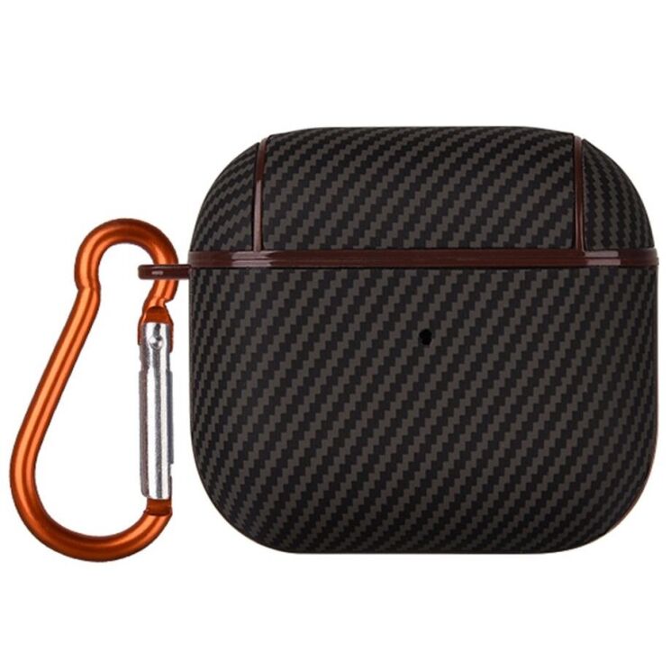Защитный чехол Deexe Carbon Cover для Apple AirPods 4 - Brown: фото 1 из 9