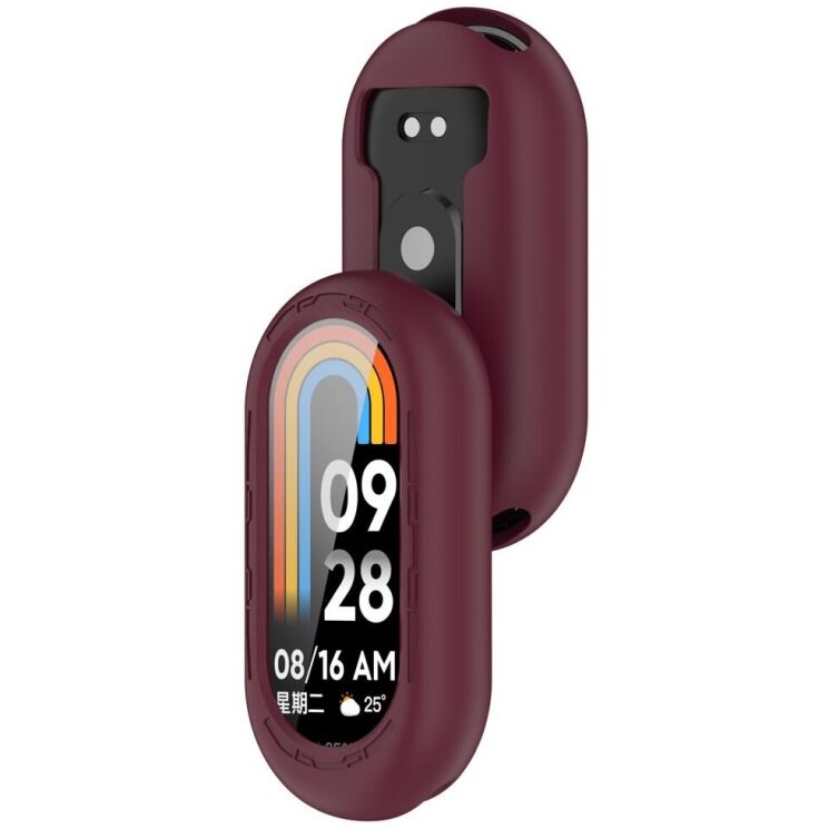 Защитный чехол Deexe Color Frame для Xiaomi Mi Smart Band 9 - Wine Red: фото 7 из 8