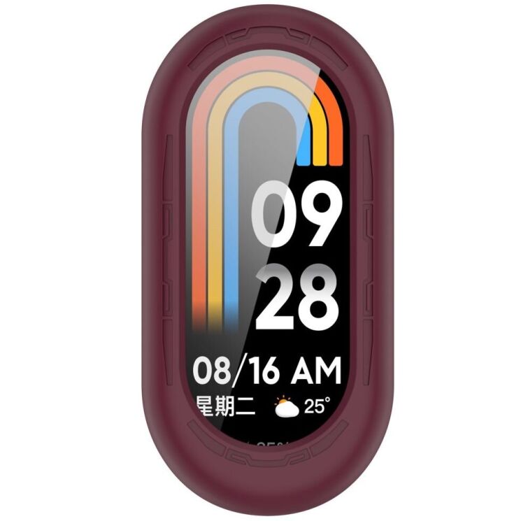 Защитный чехол Deexe Color Frame для Xiaomi Mi Smart Band 9 - Wine Red: фото 4 из 8