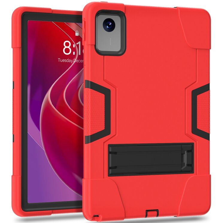 Защитный чехол Deexe Color Kickstand для Lenovo Tab M11 (TB330) / Xiaoxin Pad 2024 - Red / Black: фото 2 из 6