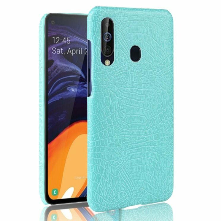 Защитный чехол Deexe Croco Style для Samsung Galaxy M40 - Cyan: фото 1 из 6