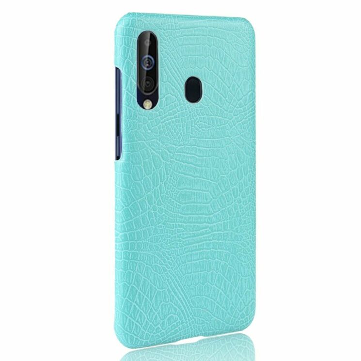 Защитный чехол Deexe Croco Style для Samsung Galaxy M40 - Cyan: фото 3 из 6