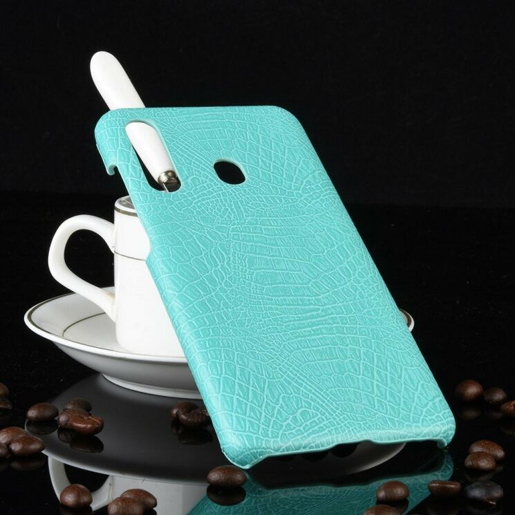 Защитный чехол Deexe Croco Style для Samsung Galaxy M40 - Cyan: фото 4 из 6