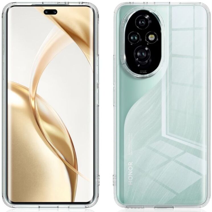 Захисний чохол Deexe Crystal Hybrid для Honor 200 - Transparent: фото 3 з 7