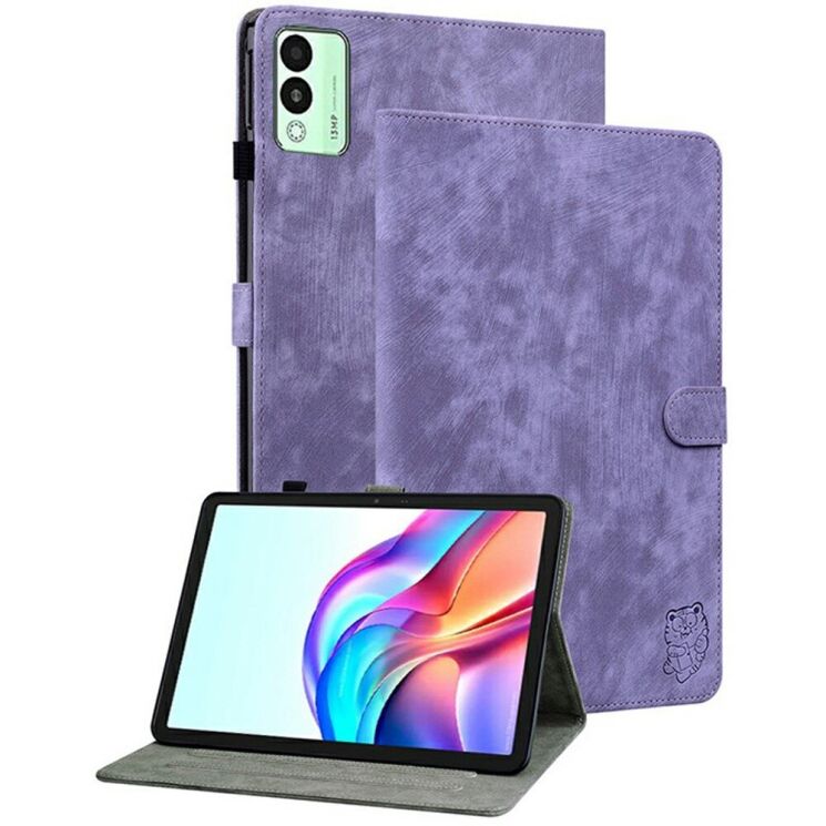 Защитный чехол Deexe Cute Tiger для TECNO Megapad 11 - Purple: фото 1 из 7
