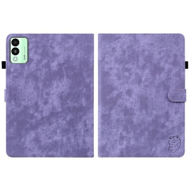 Защитный чехол Deexe Cute Tiger для TECNO Megapad 11 - Purple: фото 7 из 7