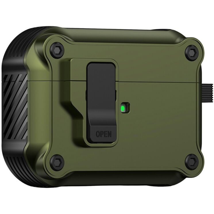 Защитный чехол Deexe Defender Armor для Apple AirPods Pro 3 - Army Green (390131AG) Защитный чехол Deexe Defender Armor для Apple AirPods Pro 3 - Army Green: фото 1 из 9