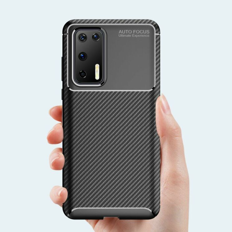 Защитный чехол Deexe Fusion для Huawei P40 - Black: фото 2 из 10