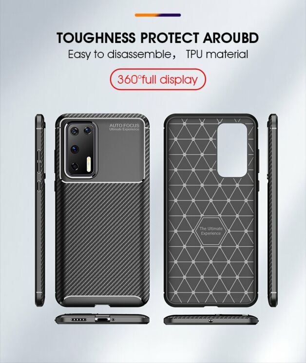Защитный чехол Deexe Fusion для Huawei P40 - Black: фото 10 из 10