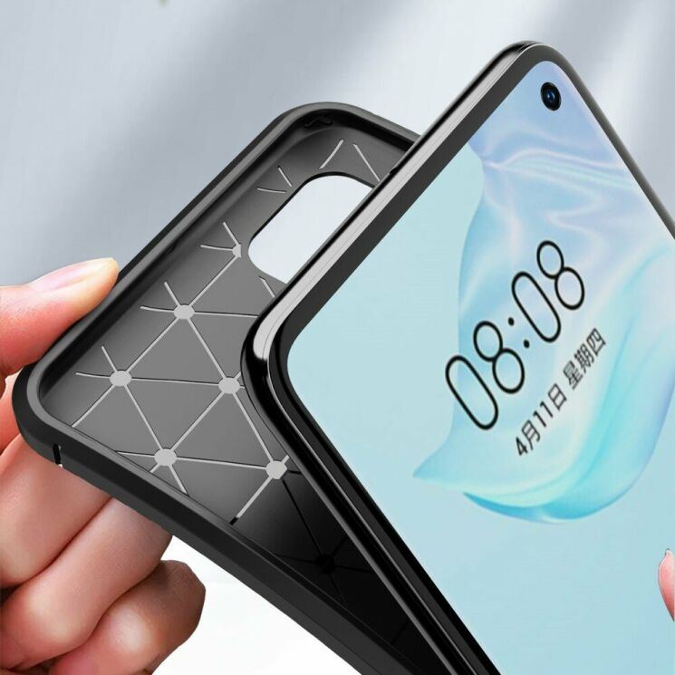 Защитный чехол Deexe Fusion для Huawei P40 - Black: фото 3 из 10